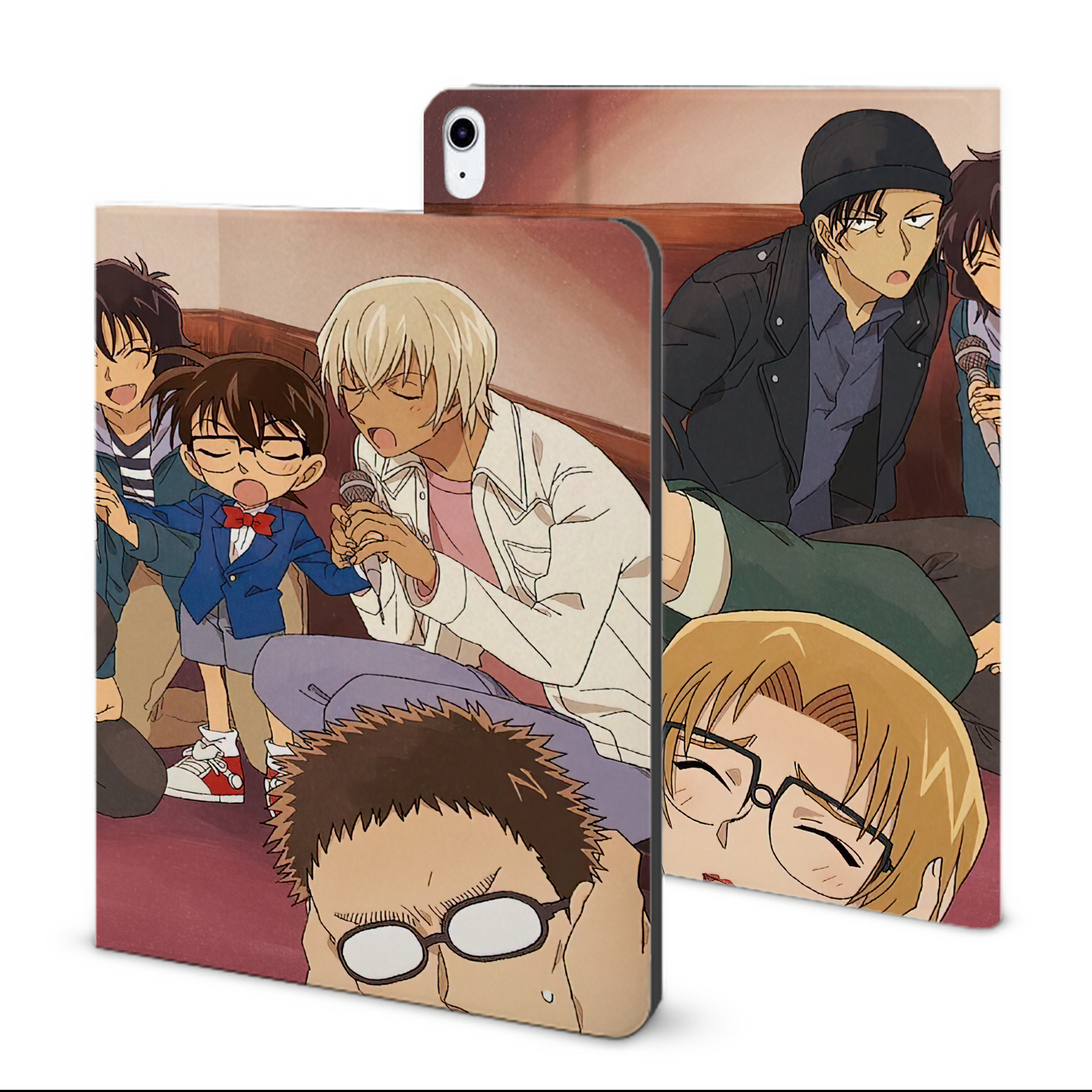 （画像用） 名探偵コナン Detective Conan IPad ケース ブック型 PUレザー TPU 耐衝撃 軽量 薄型 ペン収納なし 全面保護 IPad 各モデル対応